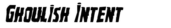 Ghoulish Intent font preview