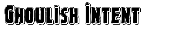 Ghoulish Intent font preview