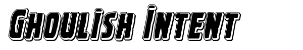 Ghoulish Intent font preview