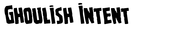 Ghoulish Intent font preview