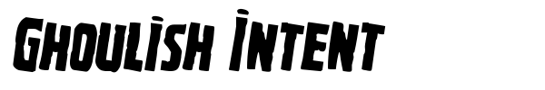 Ghoulish Intent font preview
