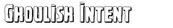 Ghoulish Intent font preview