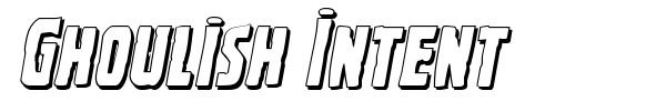 Ghoulish Intent font preview