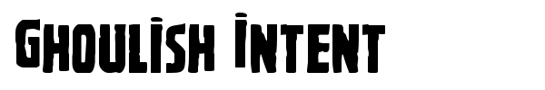 Ghoulish Intent font preview