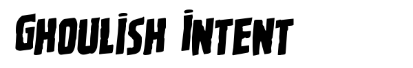Ghoulish Intent font preview