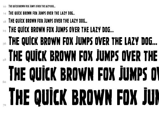 Ghoulish Intent font waterfall