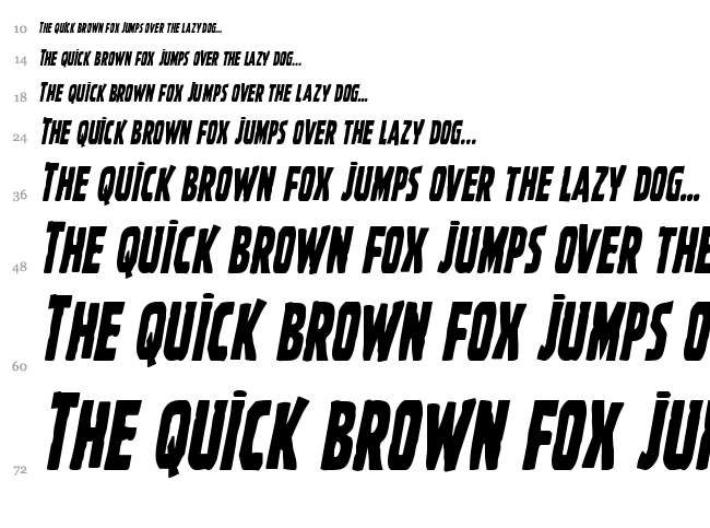 Ghoulish Intent font waterfall