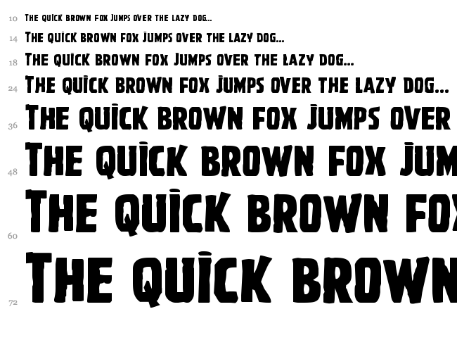 Ghoulish Intent font waterfall