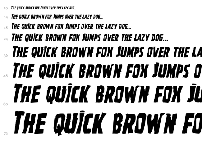 Ghoulish Intent font waterfall