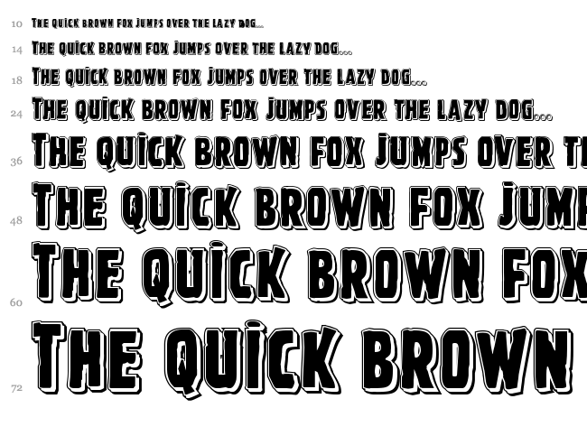 Ghoulish Intent font waterfall