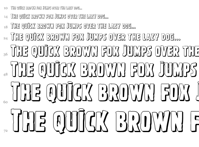 Ghoulish Intent font waterfall