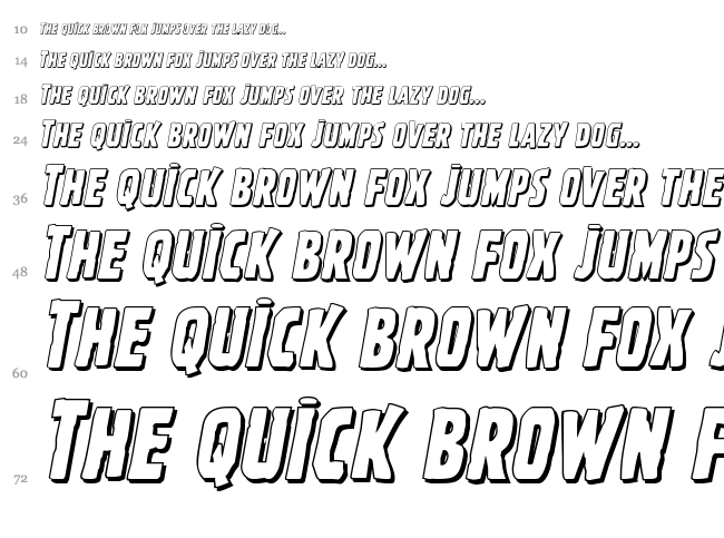 Ghoulish Intent font waterfall