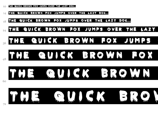 Global Terror font waterfall