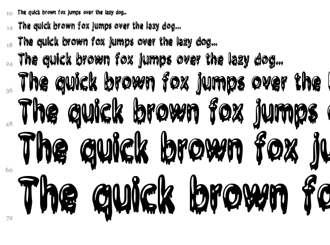 Gloop font waterfall