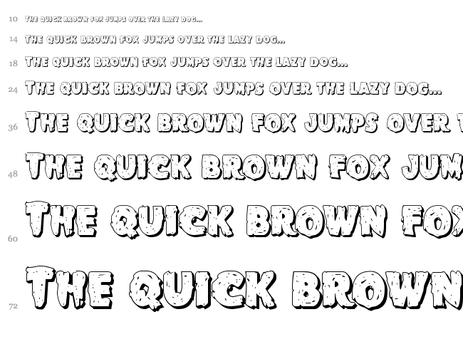 Goblin Creek font waterfall