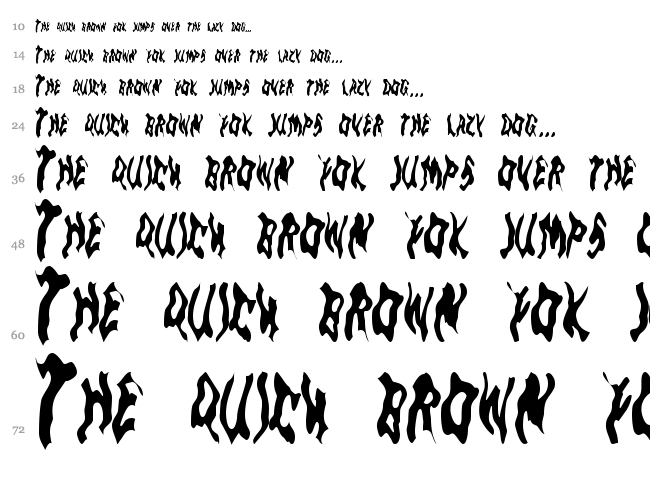 Goblin Moon font waterfall
