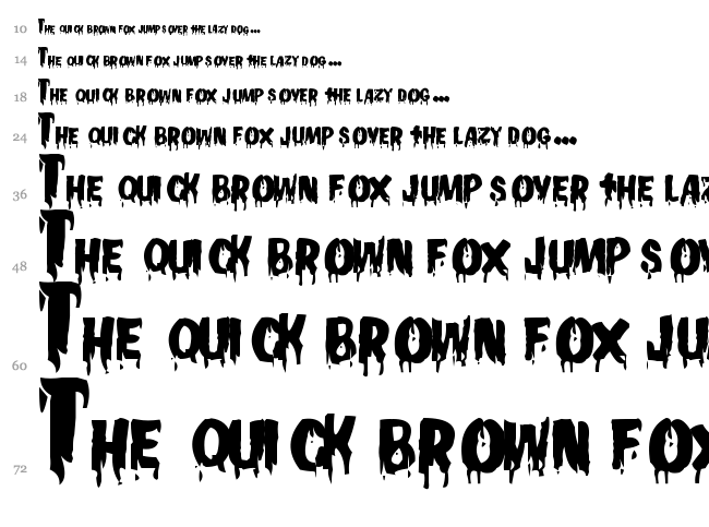 Gooey font waterfall