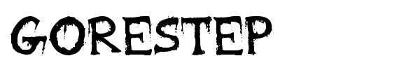 Gorestep font