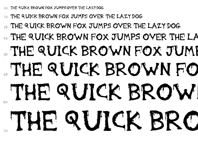Gorestep font waterfall