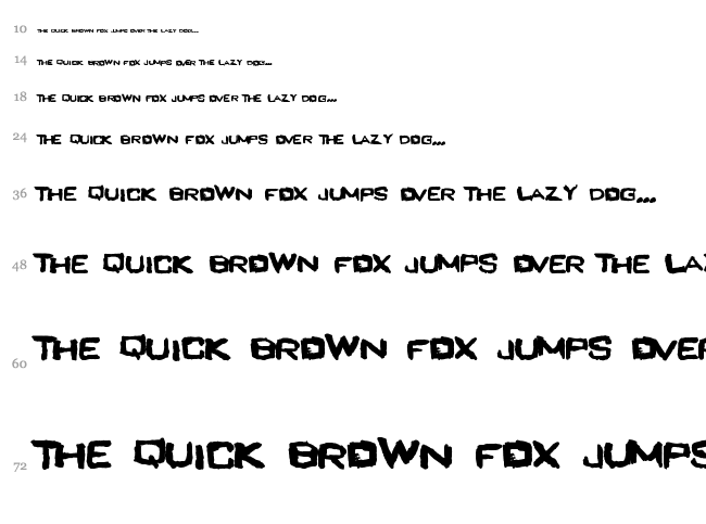Grave Danger font waterfall