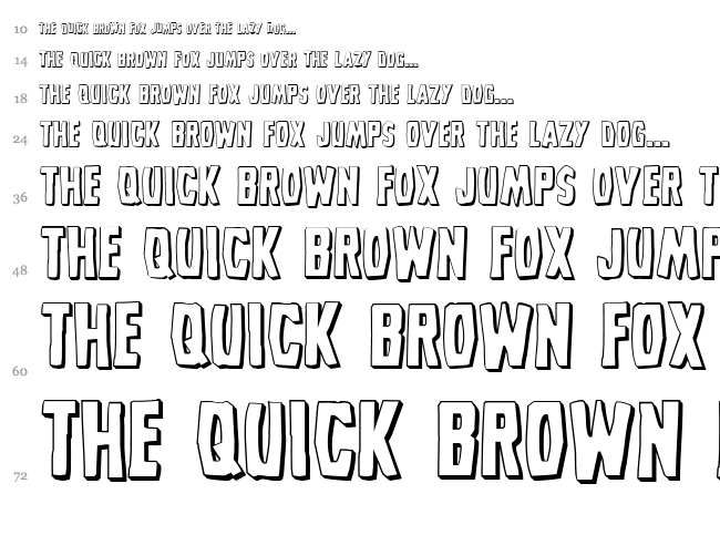 Grim Ghost font waterfall