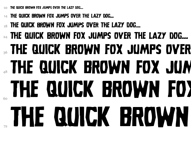 Grim Ghost font waterfall