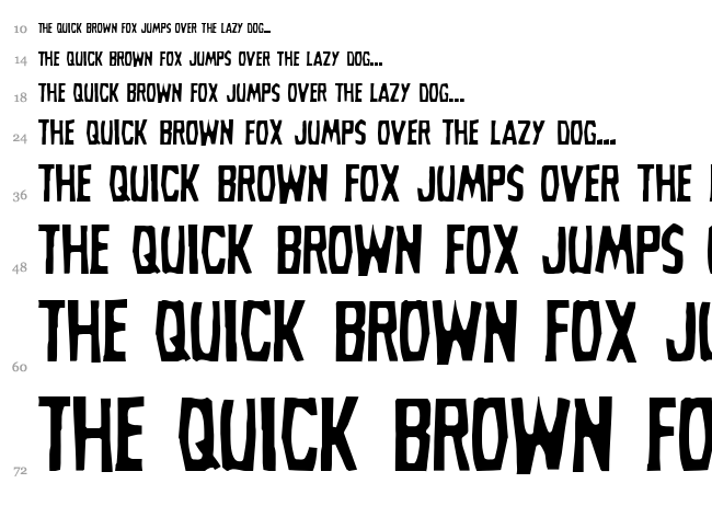 Grim Ghost font waterfall