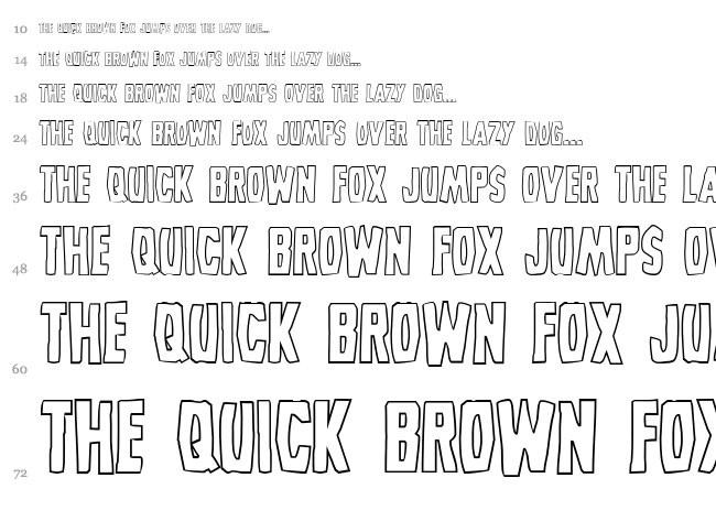 Grim Ghost font waterfall