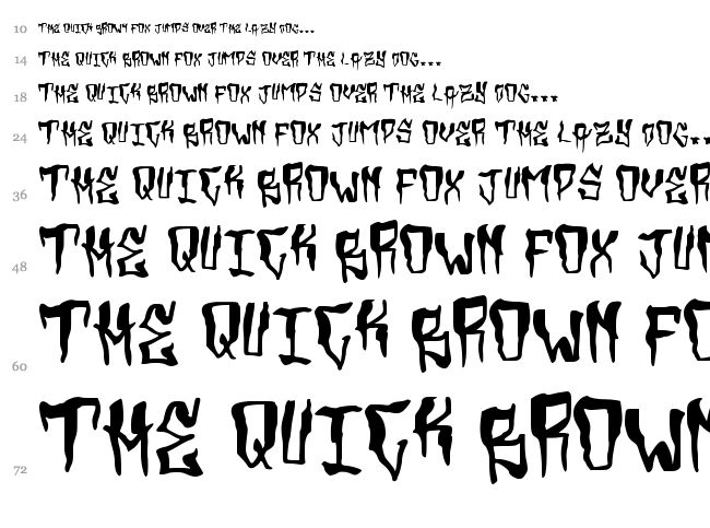 Grimey font waterfall