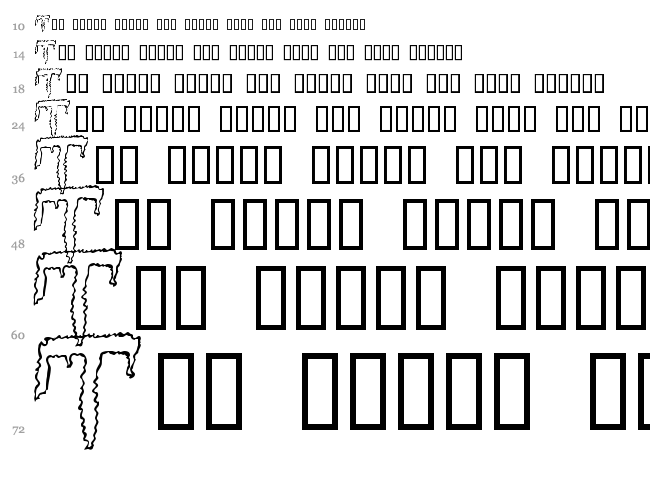 Grossout font waterfall