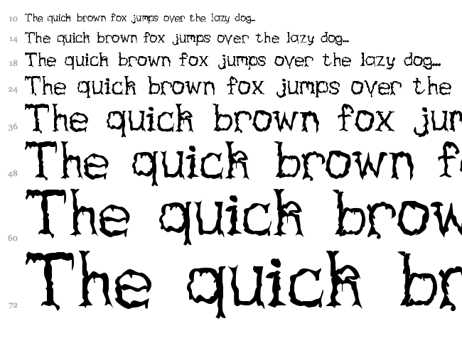 Haunted font waterfall