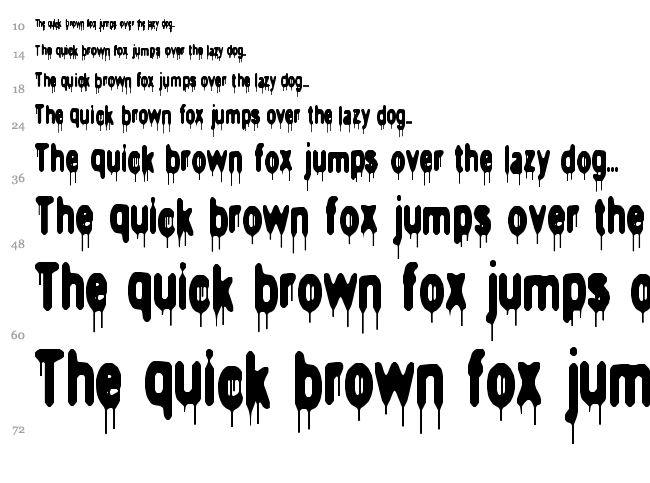 Head Injuries font waterfall