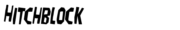 Hitchblock font