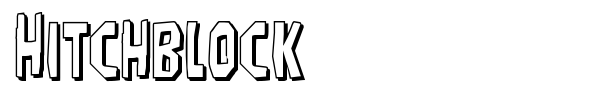 Hitchblock font preview