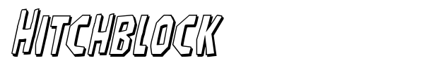 Hitchblock font preview