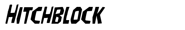 Hitchblock font preview