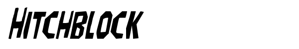Hitchblock font preview