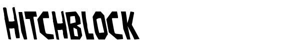 Hitchblock font preview