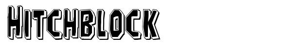 Hitchblock font preview