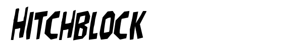 Hitchblock font preview