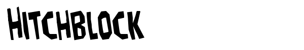 Hitchblock font preview