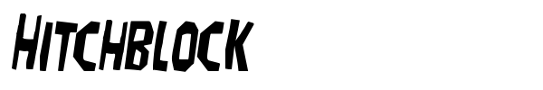 Hitchblock font preview