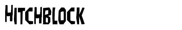Hitchblock font preview