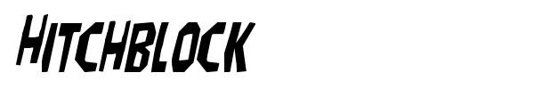 Hitchblock font preview