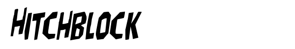 Hitchblock font preview