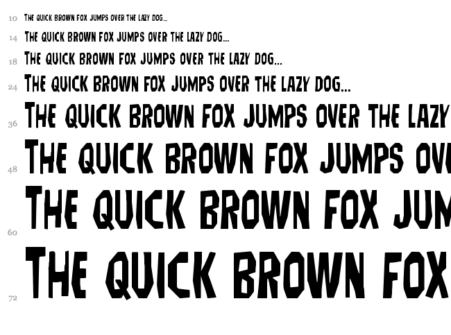 Hitchblock font waterfall