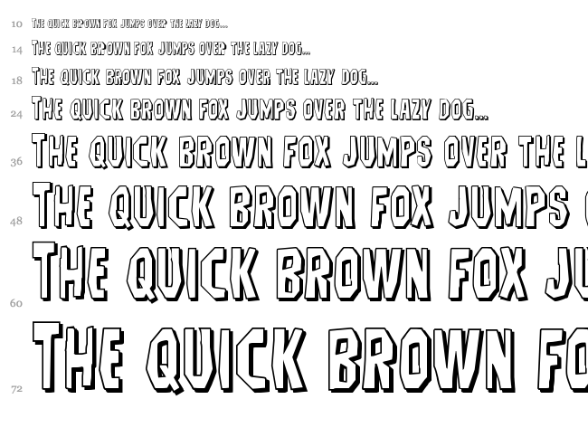 Hitchblock font waterfall