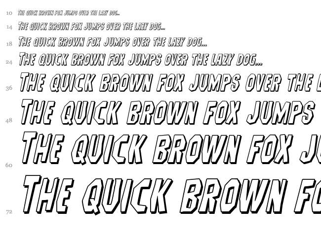 Hitchblock font waterfall
