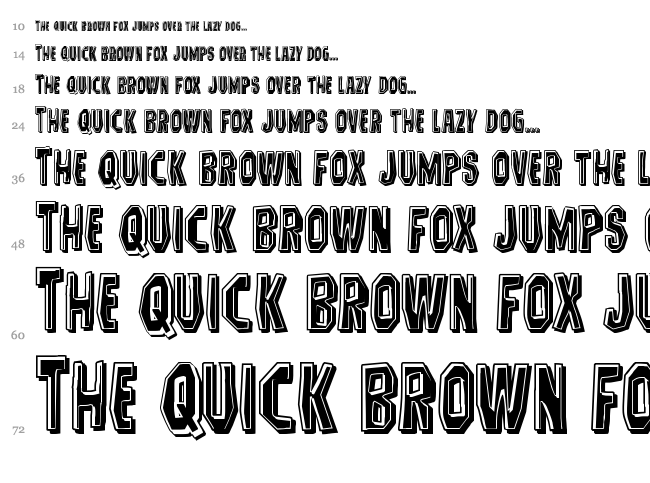 Hitchblock font waterfall