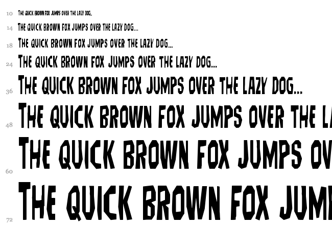 Hitchblock font waterfall
